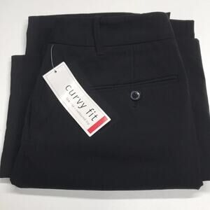 ATTENTION Womens 2 Black Curvy Fit Pants
